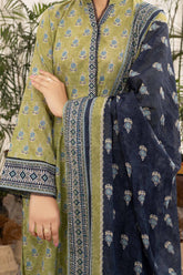 NUSL3300 Printed Lawn Suit - Unstitched 3Pc